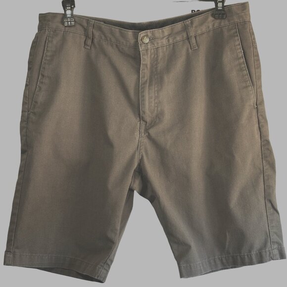 Volcom men’s size 36 cotton blend gray chino flat front shorts - Picture 1 of 8